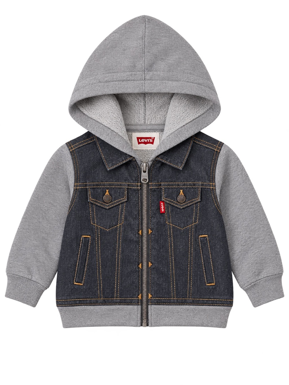 Levi’s Baby Denim Look Zip Hoodie Grey 9M